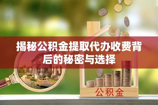 铅山揭秘公积金提取代办收费背后的秘密与选择